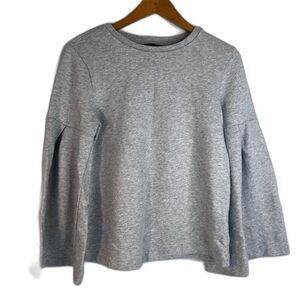 Banana Republic Gray Bell‎ Sleeve Boho Sweater Casual Neutral Basic Size Small